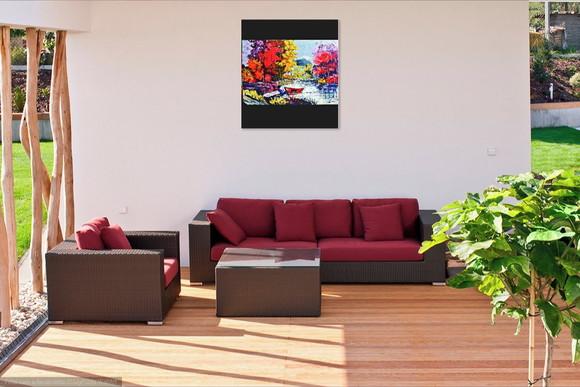 Quadros para Sala Pintura Tela Paisagem Presente de Natal