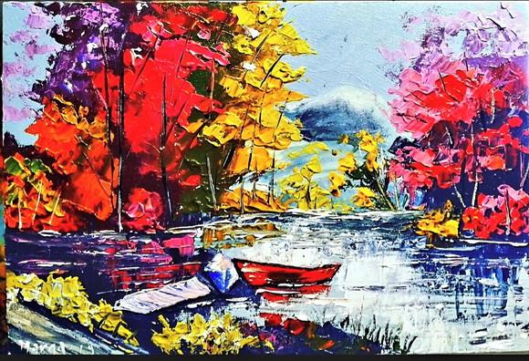 Quadros para Sala Pintura Tela Paisagem Presente de Natal
