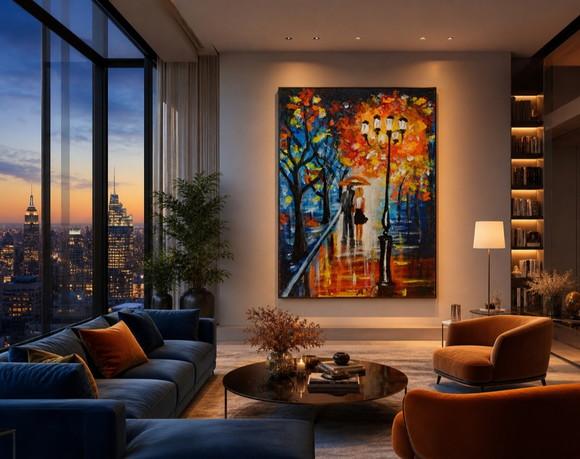 Quadros para Sala Pintura Tela Urbana My Love Black Friday