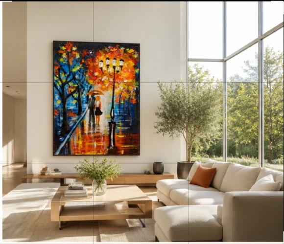 Quadros para Sala Pintura Tela Urbana My Love Black Friday
