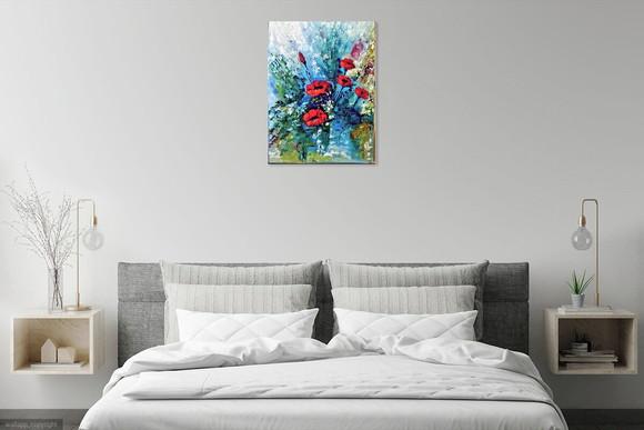 Quadros para Sala Tela Moderno Papoulas Black Friday