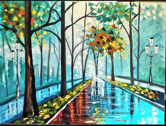 Quadros para Sala Tela Paisagem Depois da Chuva Black Friday
