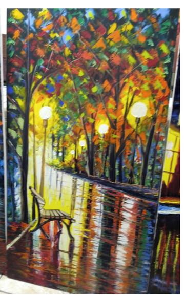 Quadros para Sala Tela Urbana Noite no Parque Black Friday