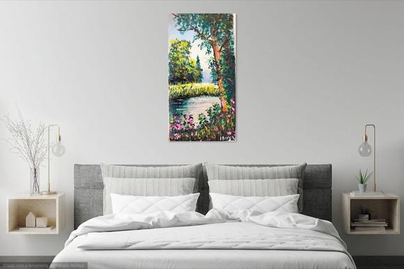 Quadros para Sala, Quarto Floresta com Lago Black Friday