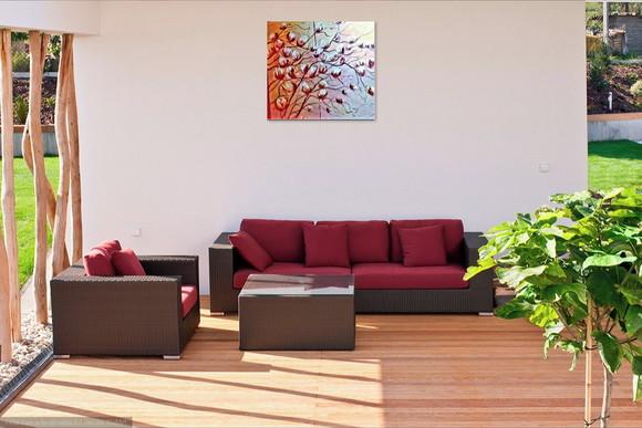 Quadros Pintura Abstrato Moderno Magnólias Black Friday