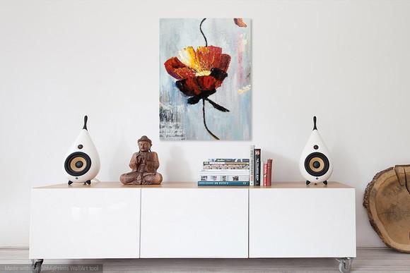 Quadros Pintura Abstrato Moderno Papoulas Black Friday