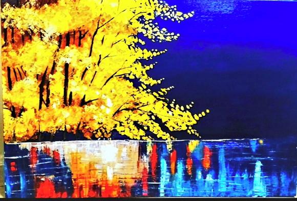 Quadros Pintura Abstrato Moderno Yelow Blue Black Friday