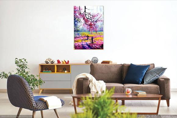 Quadros Pintura Alvorada Cor de Rosa Presente de Natal