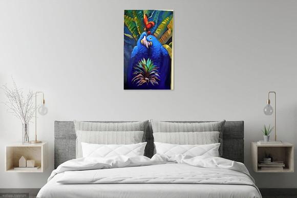 Quadros Pintura em Tela Amazônia Araras Azuis Black Friday