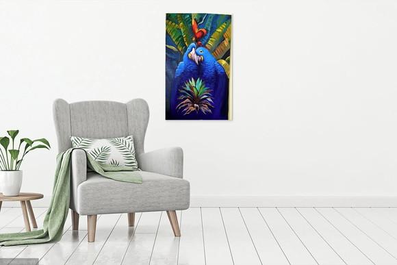 Quadros Pintura em Tela Amazônia Araras Azuis Black Friday