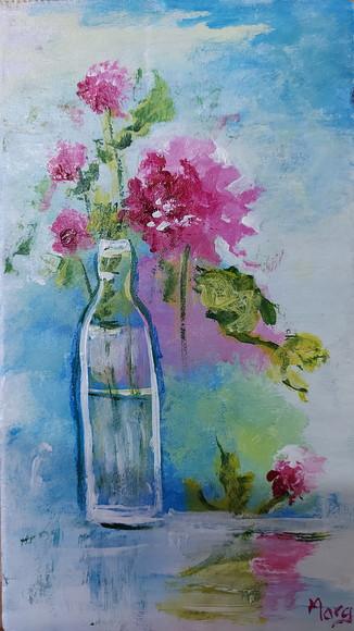 Quadros Pintura em Tela Aquarela Floral Abstrato Moderno