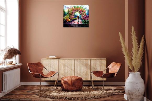 Quadros Pintura em Tela Arco de Flores Presente de Natal