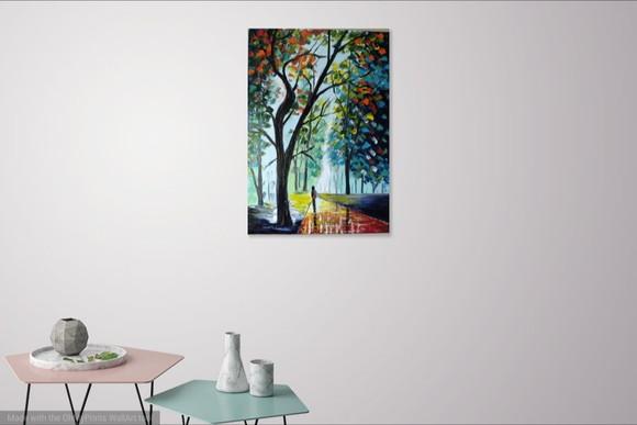 Quadros Pintura em Tela Caminhada no Parque Black Friday