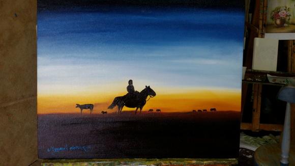 Quadros Pintura em Tela Campo Gaúcho Campeiro Black Friday