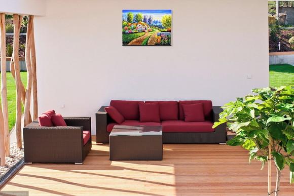 Quadros Pintura em Tela Casario Casa Francesa Black Friday