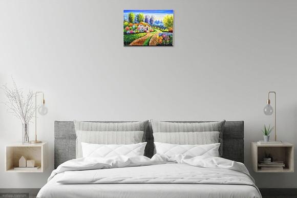 Quadros Pintura em Tela Casario Casa Francesa Black Friday