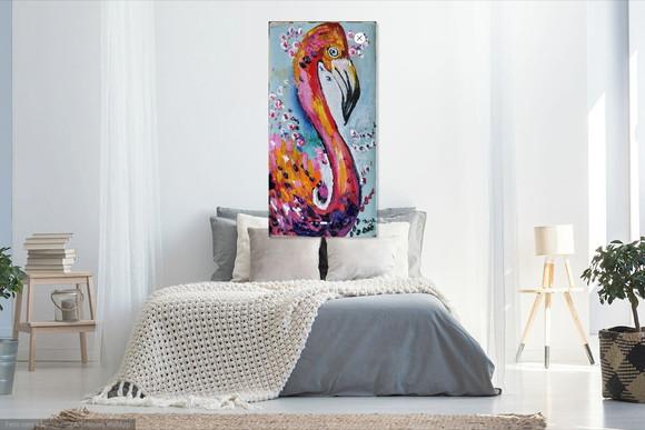 Quadros Pintura em Tela Cisne Ave Animais Aquarela Abstrato
