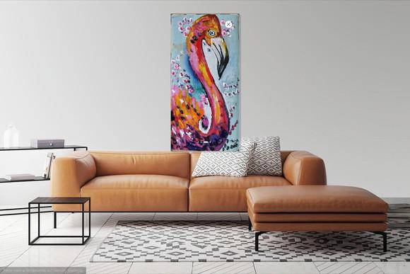 Quadros Pintura em Tela Cisne Ave Animais Aquarela Abstrato