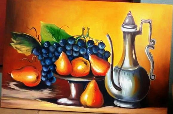 Quadros Pintura em Tela Cozinha Gourmet Sala de Jantar Peras