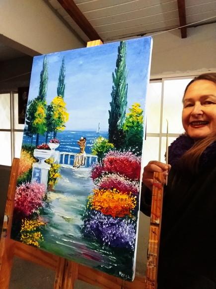 Quadros Pintura em Tela Mar Primavera Lago Azul Black Friday