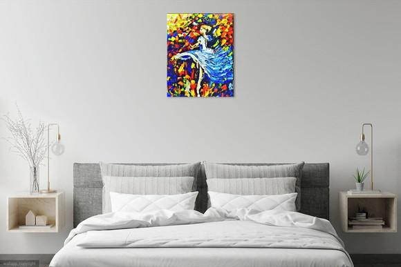 Quadros Pintura em Tela Mulher Bailarina Black Friday