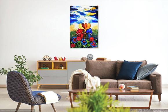 Quadros Pintura em Tela Mulheres Irmãs Colegas Amigas União