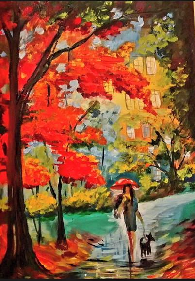 Quadros Pintura em Tela Paisagem Abstrato Moderno Pet Lovers