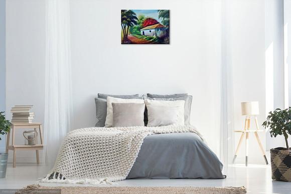 Quadros Pintura em Tela Paisagem Caminho de Casa Bambuzal
