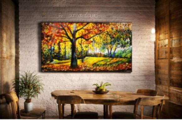 Quadros Pintura em Tela Paisagem Campo Verão Black Friday