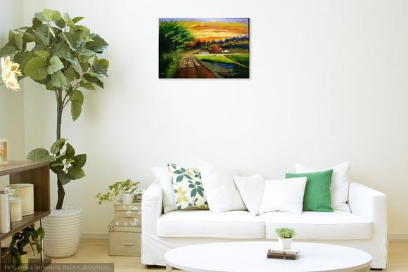Quadros Pintura em Tela Paisagem Gado no Pasto Black Friday