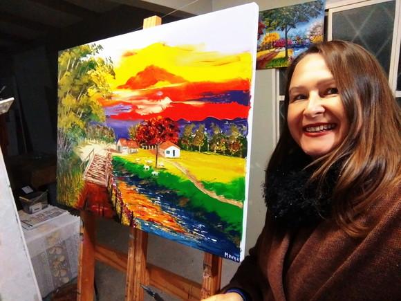 Quadros Pintura em Tela Paisagem Gado no Pasto Black Friday