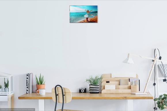 Quadros Pintura em Tela Paisagem Marina Mulher a Beira Mar