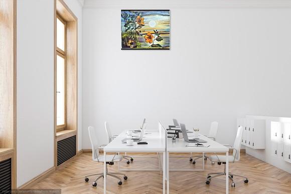 Quadros Pintura em Tela Paisagem Marina Presente de Natal