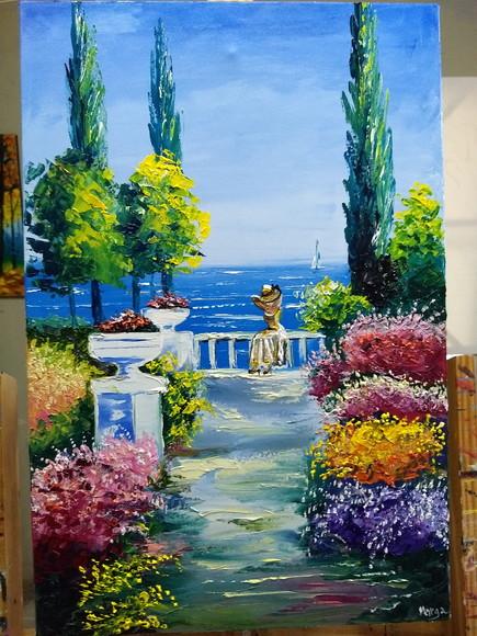 Quadros Pintura em Tela Paisagem Primavera Presente de Natal
