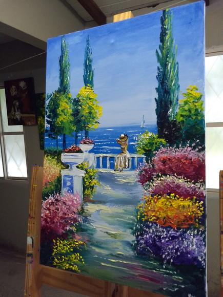 Quadros Pintura em Tela Paisagem Primavera Presente de Natal