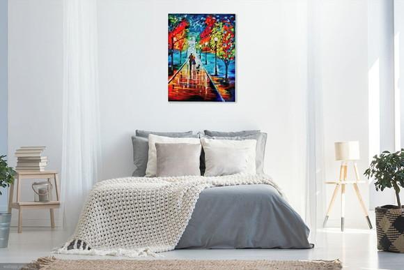 Quadros Pintura em Tela Paisagem Urbana Abstrato Moderno Dog
