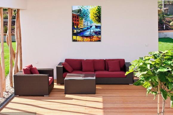 Quadros Pintura em Tela Paisagem Urbana Amsterdam Holanda