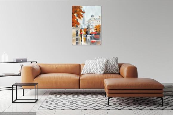 Quadros Pintura em Tela Paisagem Urbana Boulevard París