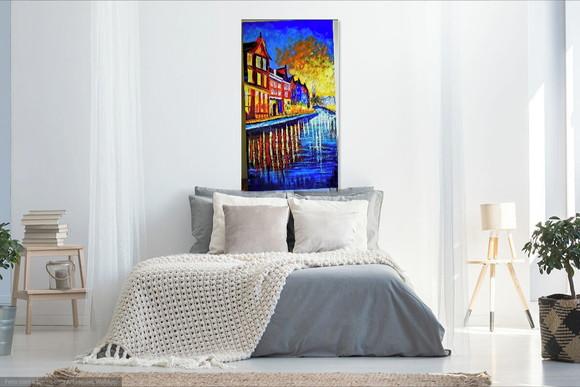 Quadros Pintura em Tela Paisagem Urbana Copenhagen Dinamarca