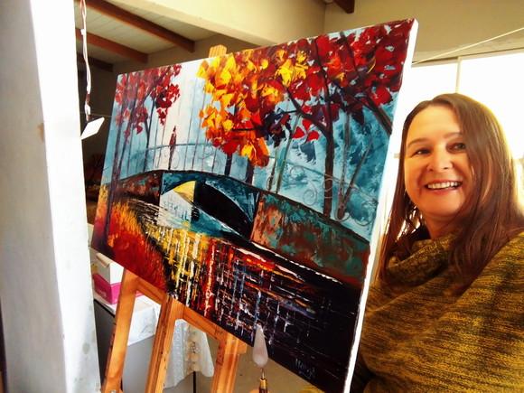 Quadros Pintura em Tela Paisagem Urbana Mulher Black Friday