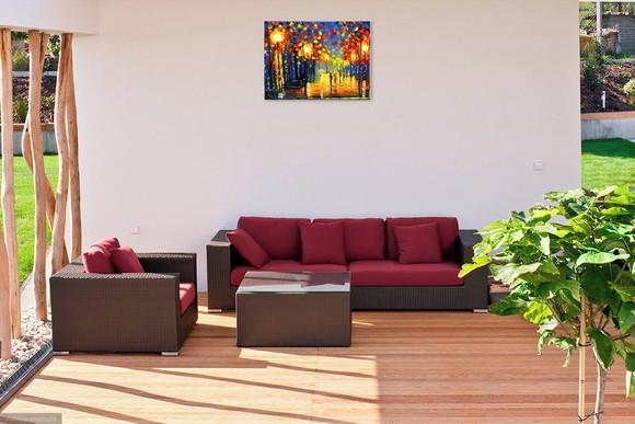 Quadros Pintura em Tela Paisagem Urbana Paisagem de Outono