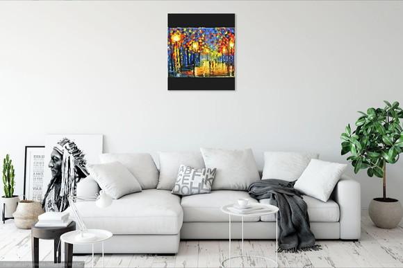 Quadros Pintura em Tela Paisagem Urbana Presente de Natal