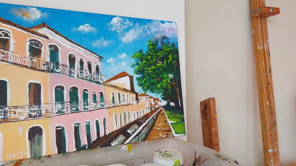 Quadros Pintura em Tela Paisagem Urbana São Luís Maranhão