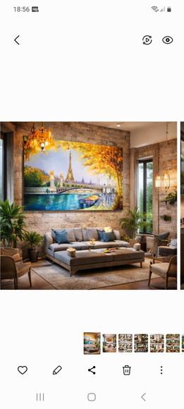 Quadros Pintura em Tela Ponte Alexandre Iii Black Friday