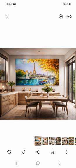 Quadros Pintura em Tela Ponte Alexandre Iii Black Friday