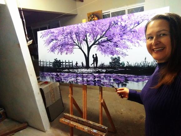 Quadros Pintura Familia Divertida Jacarandá Black Friday