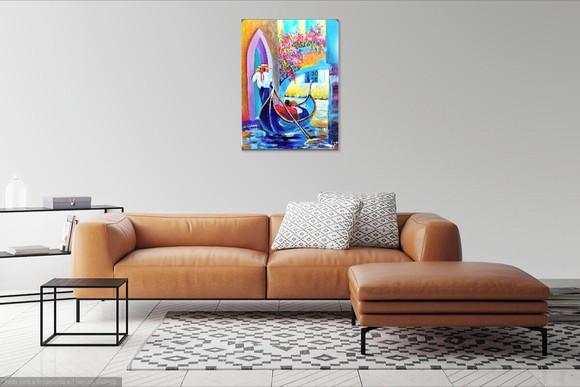 Quadros Pintura Gôndola Veneza Itália Presente de Natal