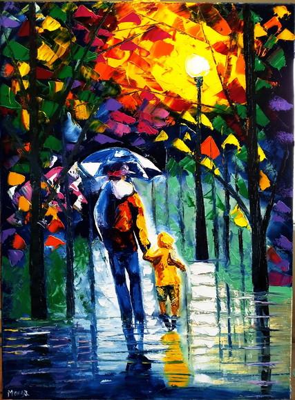 Quadros Pintura Moderno Paisagem Urbana Pai Black Friday
