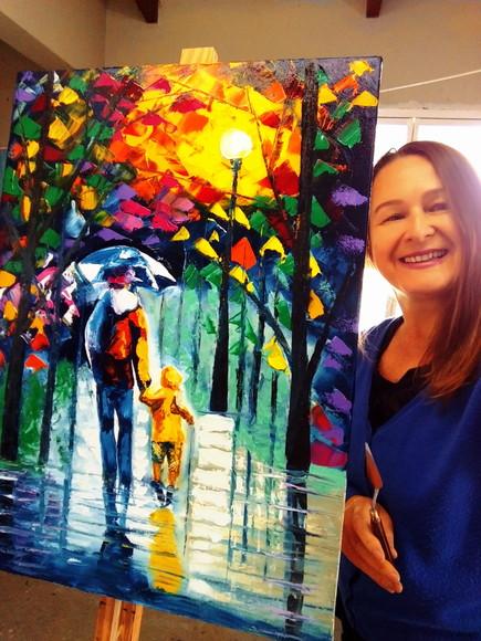 Quadros Pintura Moderno Paisagem Urbana Pai Black Friday