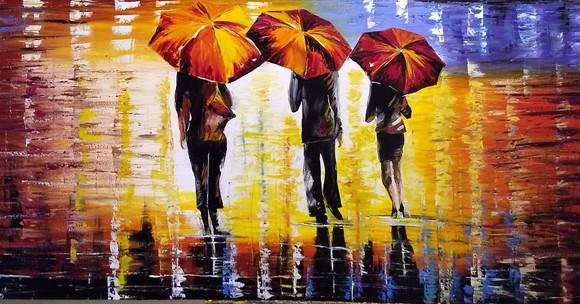 Quadros Pintura Moderno União Amizade Famíy Black Friday